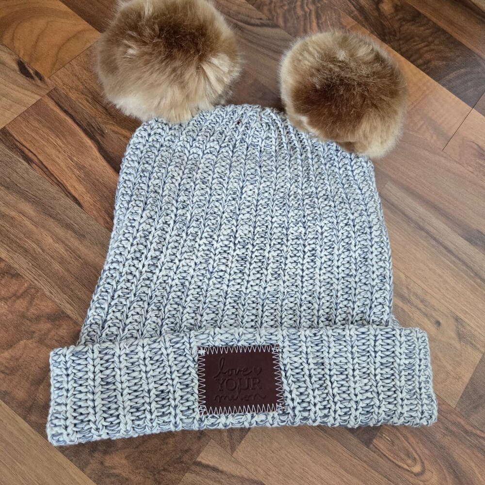 Love your melon double pom hat
